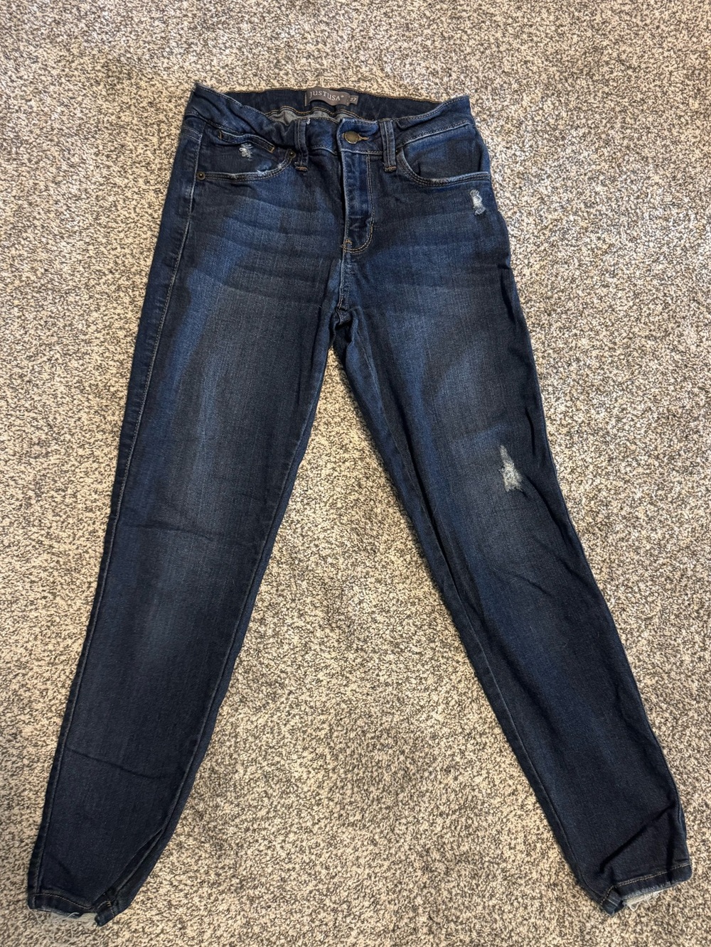Just USA Dark Blue Boyfriend Jeans, size 27, NWOT